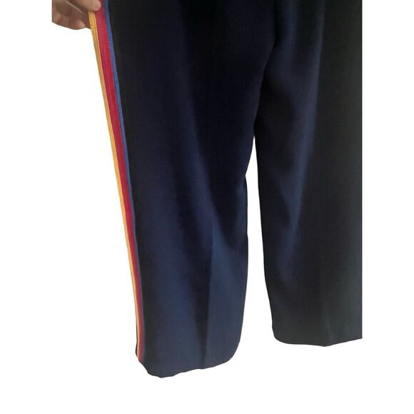(SOLD) Trina Turk Wide Leg Fully Lined Hidden Zipper Side Stripe Pants - Size 6 - Picture 5 of 9